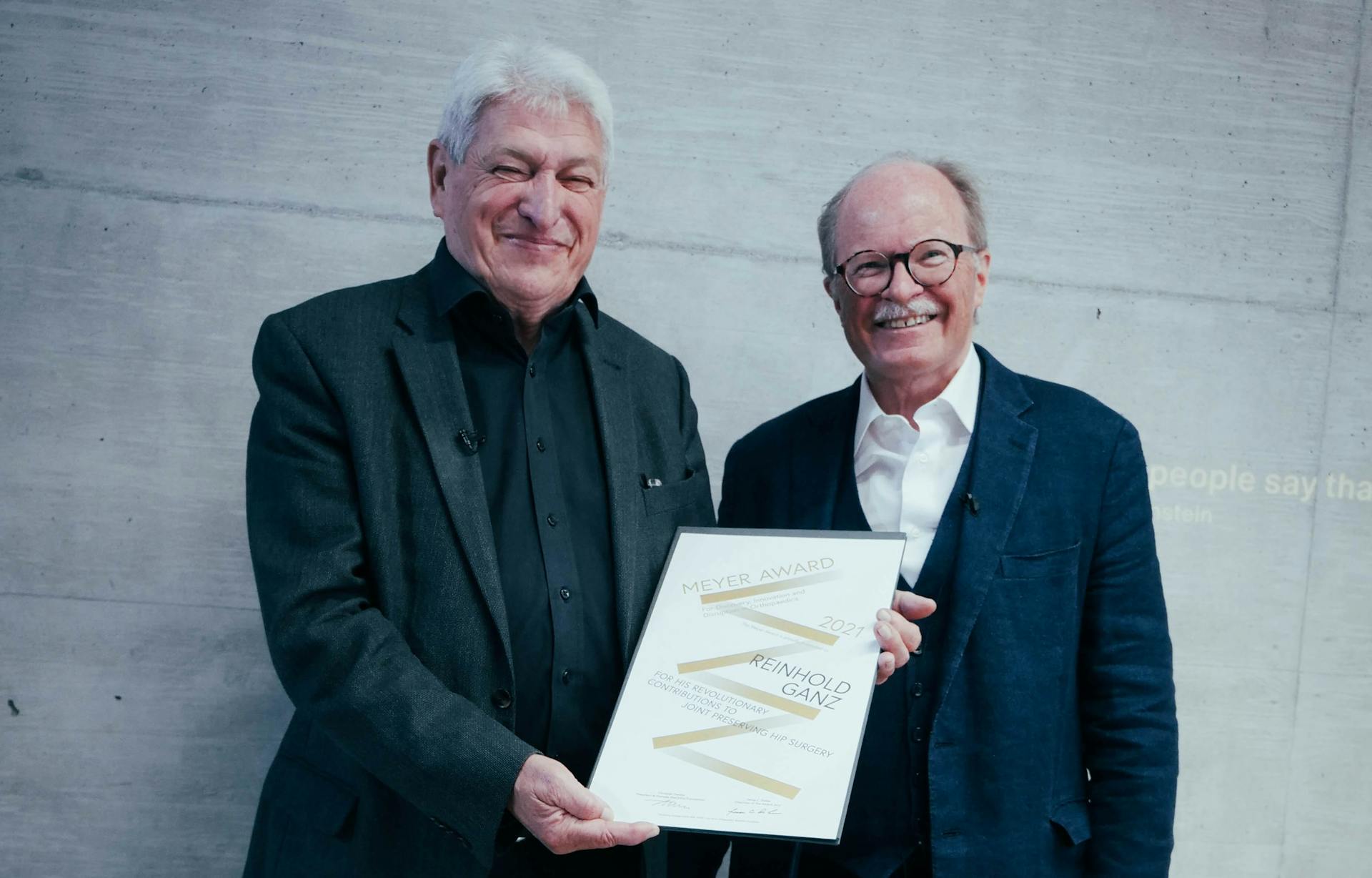 Prof. Reinhold Ganz wins the first Meyer Award